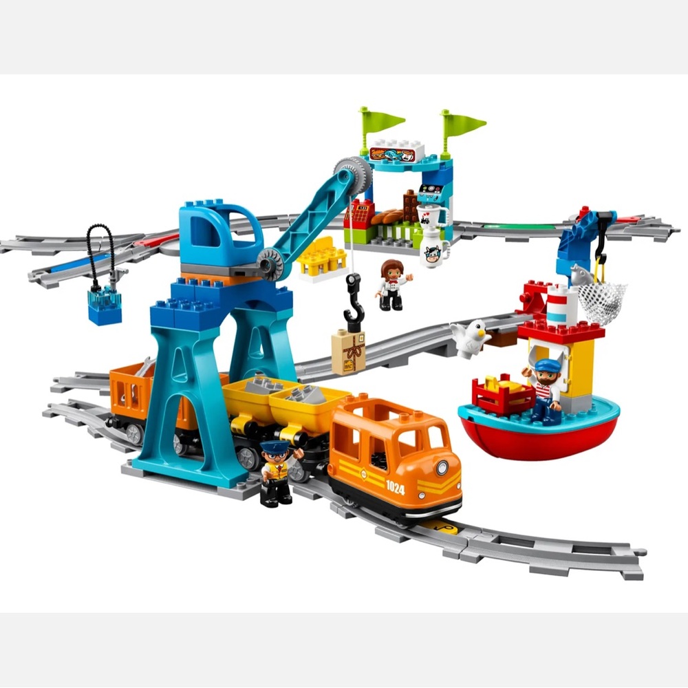 LEGO DUPLO CARGO TRAIN 10875 WITH BATTERIES AND MANY EXTRAS TODDLER CHILD 2-5